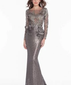 Terani Couture - 1821GL7402 Embroidered Illusion Sequin Ornate Gown Formal Gowns
