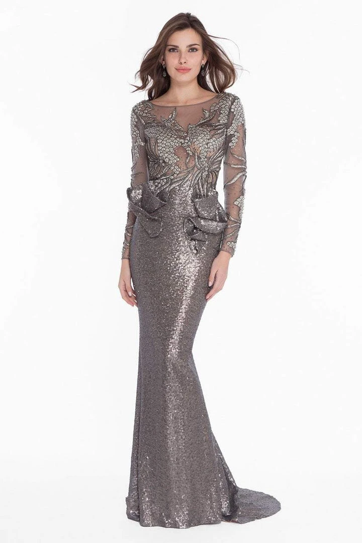 Terani Couture - 1821GL7402 Embroidered Illusion Sequin Ornate Gown Formal Gowns 3 Terani Couture - 1821GL7402 Embroidered Illusion Sequin Ornate Gown Formal Gowns