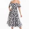 Plus Size Dresses Terani Couture - 1822C7056 Printed Semi-Sweetheart Tea Length Dress 2 Plus Size Dresses Terani Couture - 1822C7056 Printed Semi-Sweetheart Tea Length Dress