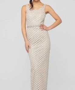 Terani Couture - 1911E9087 Lace Gown With Quarter Sleeve Jacket Formal Gowns