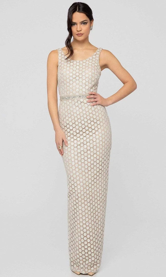 Terani Couture - 1911E9087 Lace Gown With Quarter Sleeve Jacket Formal Gowns 3 Terani Couture - 1911E9087 Lace Gown With Quarter Sleeve Jacket Formal Gowns