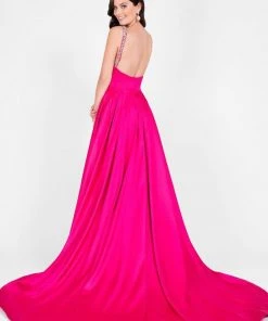 Formal Gowns Terani Couture - A-line Gown With Embelished Neck And Open Back 1712P2886
