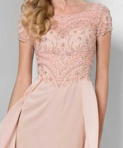 Terani Couture - Beaded Illusion A-Line Gown 1711M3377 Formal Gowns