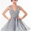 Terani Couture - Bedazzled V-Neck Cocktail Dress 1522H0157A 1 Terani Couture - Bedazzled V-Neck Cocktail Dress 1522H0157A