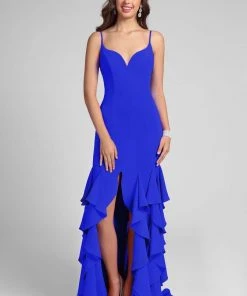 Terani Couture - Classy Sleeveless Sweetheart Fit And Flare Ruffled Dress 1712P2445 Formal Gowns 18 Terani Couture - Classy Sleeveless Sweetheart Fit And Flare Ruffled Dress 1712P2445 Formal Gowns