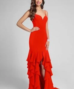 Terani Couture - Classy Sleeveless Sweetheart Fit And Flare Ruffled Dress 1712P2445 Formal Gowns 20 Terani Couture - Classy Sleeveless Sweetheart Fit And Flare Ruffled Dress 1712P2445 Formal Gowns