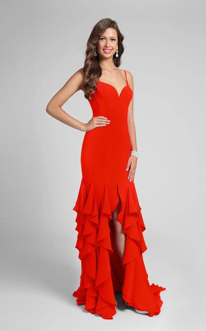 Terani Couture - Classy Sleeveless Sweetheart Fit And Flare Ruffled Dress 1712P2445 Formal Gowns 11 Terani Couture - Classy Sleeveless Sweetheart Fit And Flare Ruffled Dress 1712P2445 Formal Gowns