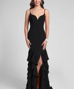 Terani Couture - Classy Sleeveless Sweetheart Fit And Flare Ruffled Dress 1712P2445 Formal Gowns 21 Terani Couture - Classy Sleeveless Sweetheart Fit And Flare Ruffled Dress 1712P2445 Formal Gowns