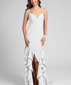 Terani Couture - Classy Sleeveless Sweetheart Fit And Flare Ruffled Dress 1712P2445 Formal Gowns 19 Terani Couture - Classy Sleeveless Sweetheart Fit And Flare Ruffled Dress 1712P2445 Formal Gowns