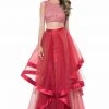 Formal Gowns Terani Couture - Dashing Crystal Accented Bateau Neck A-line Gown 1611P1369A