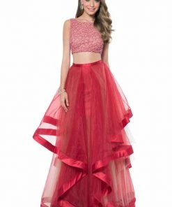 Formal Gowns Terani Couture - Dashing Crystal Accented Bateau Neck A-line Gown 1611P1369A
