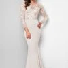 Formal Gowns Terani Couture - Dazzling Beaded Illusion Neck Polyester Mermaid Dress 1712M3434