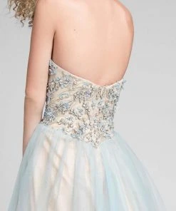 Terani Couture - Dazzling Beaded Strapless Sweetheart Polyester A-line Dress 1711P2855 Formal Gowns