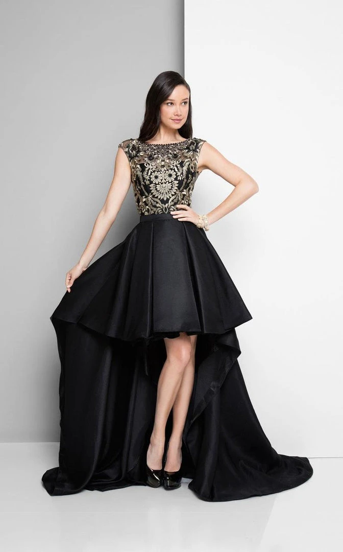 Formal Gowns Terani Couture - Dimensional Hi-low Gown With Train 1712P2538 3 Formal Gowns Terani Couture - Dimensional Hi-low Gown With Train 1712P2538