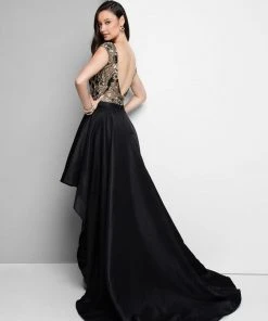 Formal Gowns Terani Couture - Dimensional Hi-low Gown With Train 1712P2538 8 Formal Gowns Terani Couture - Dimensional Hi-low Gown With Train 1712P2538