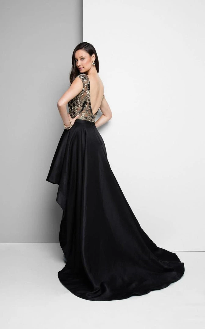 Formal Gowns Terani Couture - Dimensional Hi-low Gown With Train 1712P2538 5 Formal Gowns Terani Couture - Dimensional Hi-low Gown With Train 1712P2538