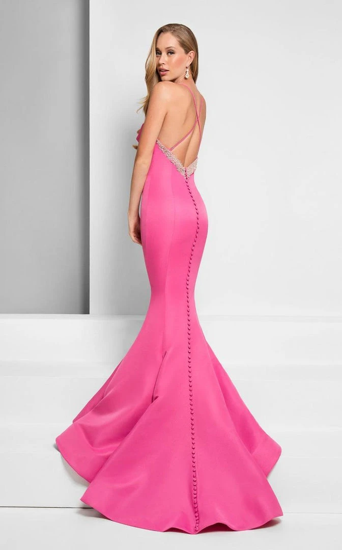 Terani Couture - Drape And Crystal Accented Sweetheart Mermaid Gown 1712P2531 Formal Gowns 4 Terani Couture - Drape And Crystal Accented Sweetheart Mermaid Gown 1712P2531 Formal Gowns