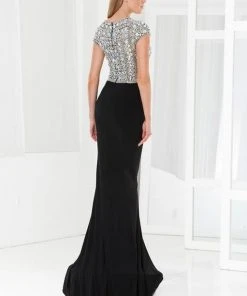 Terani Couture - E3759 Bejeweled Cap Sleeve Evening Dress 5 Terani Couture - E3759 Bejeweled Cap Sleeve Evening Dress