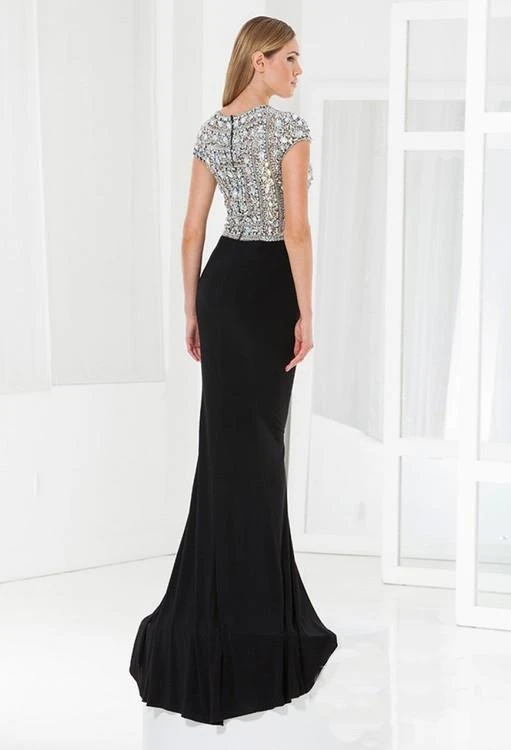 Terani Couture - E3759 Bejeweled Cap Sleeve Evening Dress 4 Terani Couture - E3759 Bejeweled Cap Sleeve Evening Dress