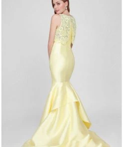 Terani Couture - Elegant Sleeveless Mermaid Dress With Layered Ruffle Train 1713P2556