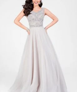 Formal Gowns Terani Couture - Embelished Sleeveless With Back Corset Prom Gown 1711P2832