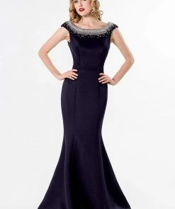 Terani Couture - Embellished Bateau Neck Gown 1522E0528B Formal Gowns