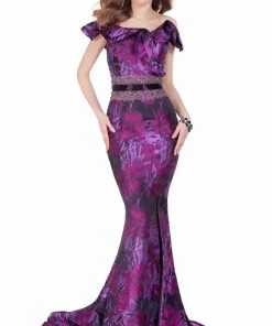 Terani Couture - Floral Ruffled Evening Gown 1623E1667
