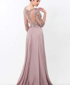 Formal Gowns Terani Couture - Intricate Scoop Illusion A-Line Gown 1521M0636G 5 Formal Gowns Terani Couture - Intricate Scoop Illusion A-Line Gown 1521M0636G