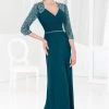 Terani Couture - M3828 Sparkling Queen Anne Style Long Dress Formal Gowns