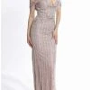 Terani Couture - Metallic Beaded Cutout Sheath Gown 1821GL7440 - 1 Pc Blush Nude In Size 6 Available Formal Gowns 2 Terani Couture - Metallic Beaded Cutout Sheath Gown 1821GL7440 - 1 Pc Blush Nude In Size 6 Available Formal Gowns