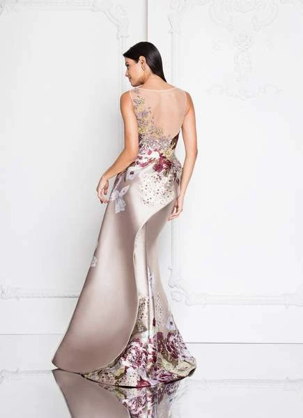 Terani Couture - Multi-Color Illusion Bateau Mermaid Dress 1811E6124 Formal Gowns 4 Terani Couture - Multi-Color Illusion Bateau Mermaid Dress 1811E6124 Formal Gowns