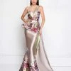 Terani Couture - Multi-Color Illusion Bateau Mermaid Dress 1811E6124 Formal Gowns