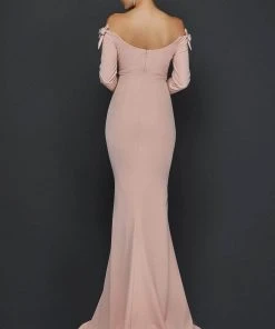 Terani Couture - Off Shoulder Formal Gown 1921E0117 - 1 Pc Blush In Size 10 Available Formal Gowns