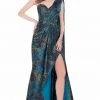 Terani Couture - One-shoulder Floral Print Evening Gown 1621E1480