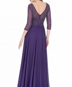 Terani Couture - Ornate Lattice Illusion A-Line Gown 1622M1793 Formal Gowns