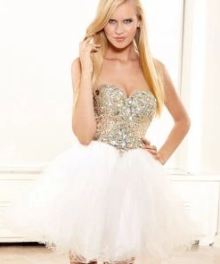 Terani Couture - P3007 Strapless Crystal Embellished Cocktail Dress 10 Terani Couture - P3007 Strapless Crystal Embellished Cocktail Dress