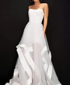 Terani Couture - Scoop A-Line Prom Gown 2011P1201 - 1 Pc Canary Yellow In Size 6 Available