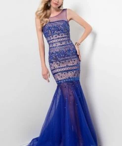 Terani Couture - Sequined Illusion Gown 1712P2493