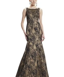 Formal Gowns Theia 882562 Embellished Bateau Trumpet Gown