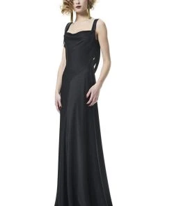 Theia - 882855 Square Neck Sleeveless Cowl Back Gown