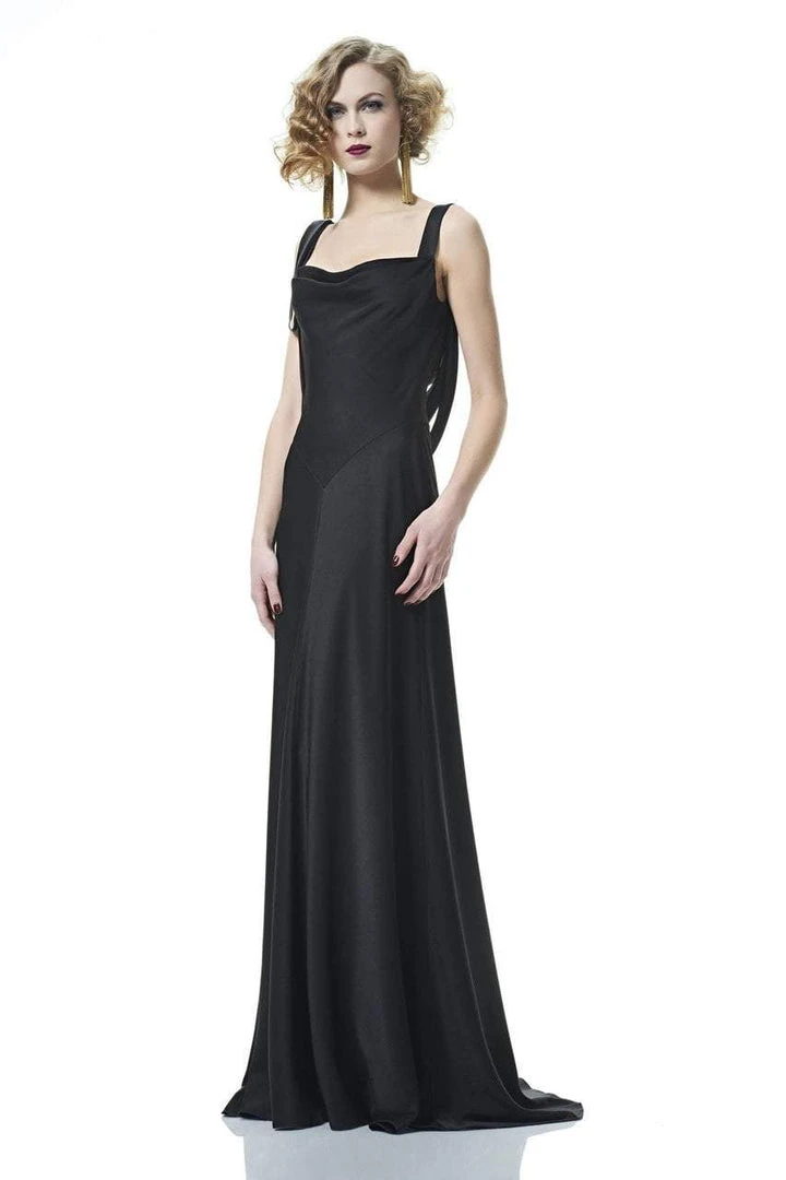 Theia - 882855 Square Neck Sleeveless Cowl Back Gown 3 Theia - 882855 Square Neck Sleeveless Cowl Back Gown