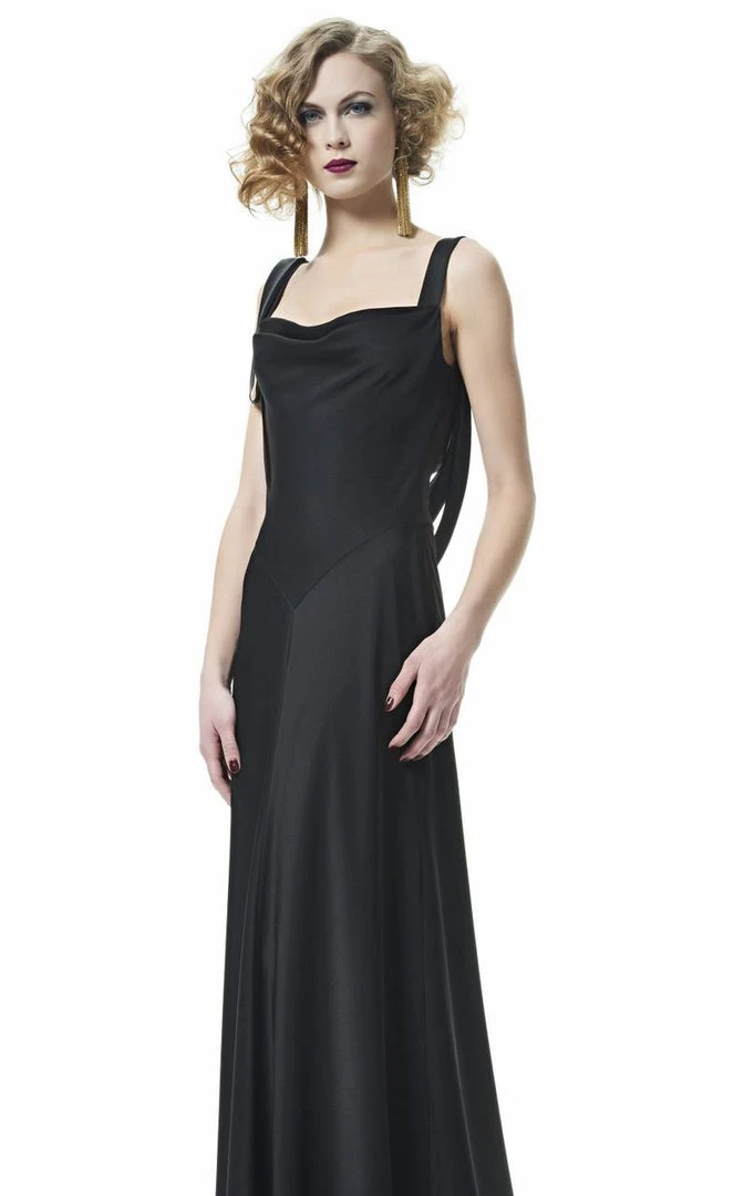 Theia - 882855 Square Neck Sleeveless Cowl Back Gown 4 Theia - 882855 Square Neck Sleeveless Cowl Back Gown
