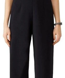 Long Dresses Theia - 883335 Crisscross Pleated Colorblock Jumpsuit