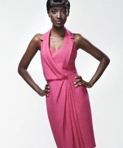 Theia - Collared Neck Cocktail Dress 870033 Cocktail Dresses