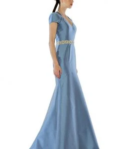 Theia - Satin Mermaid Gown 882358 Formal Gowns 7 Theia - Satin Mermaid Gown 882358 Formal Gowns