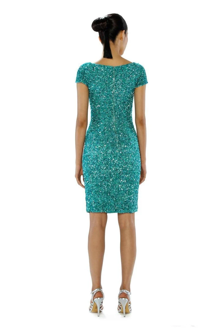 Cocktail Dresses Theia - Scoop Neckline Sequin Cocktail Dress 882396 4 Cocktail Dresses Theia - Scoop Neckline Sequin Cocktail Dress 882396
