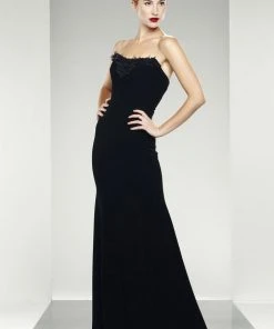 Theia - Strapless Straight Across Neck Dress 880918 Formal Gowns