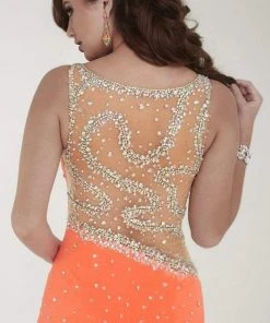 Tiffany Designs - 16191 Artistic Bateau Illusion Jersey Evening Gown Formal Gowns 7 Tiffany Designs - 16191 Artistic Bateau Illusion Jersey Evening Gown Formal Gowns