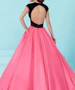 Tiffany Designs - 16200 Plunging V-Neck Two-Toned Ballgown Formal Gowns