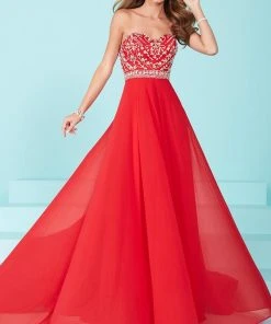 Tiffany Designs - 16221 Delicately Embellished Sweetheart A-Line Evening Gown